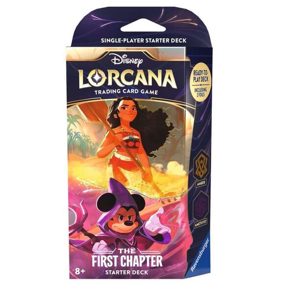 Disney Other - DISNEY Lorcana: The First Chapter Amber/Amethyst Starter Deck (NO BOOSTER PACK)